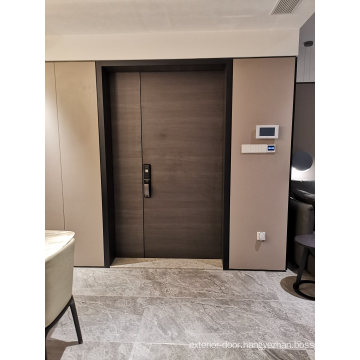 Aluminum Frame Melamine Faced MDF Interior Bedroom Door